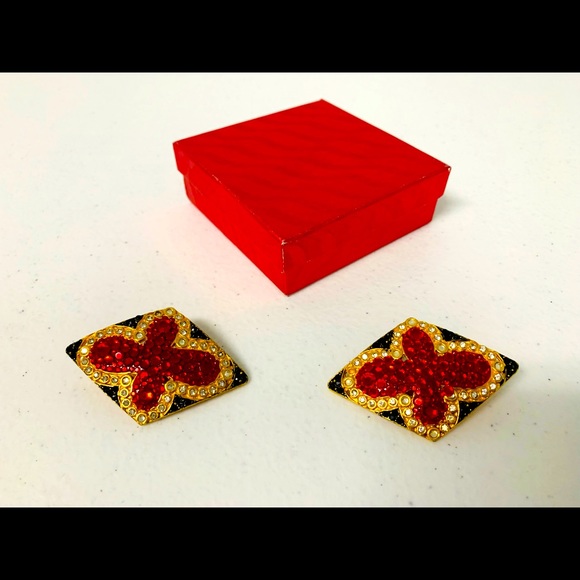 REDUCED! Authentic Jay Feinberg designer earrings. Showstopper. - Picture 2 of 8